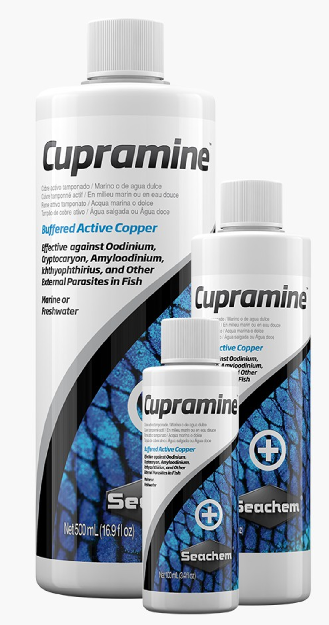 תוסף קופר Cu קופרמין סיכם לטפילי דגים - Seachem Cupramine Copper Additive
