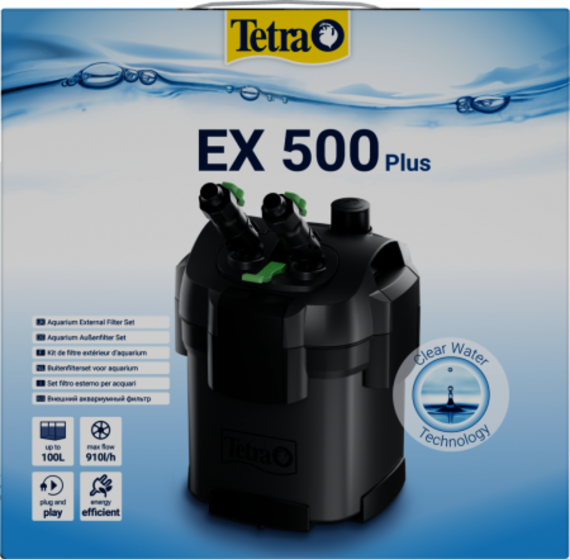 טטרה פילטר חיצוני EX-500 פלוס חדש 910L/H-עד 100 ליטר - Tetra EX 500 Plus Filter