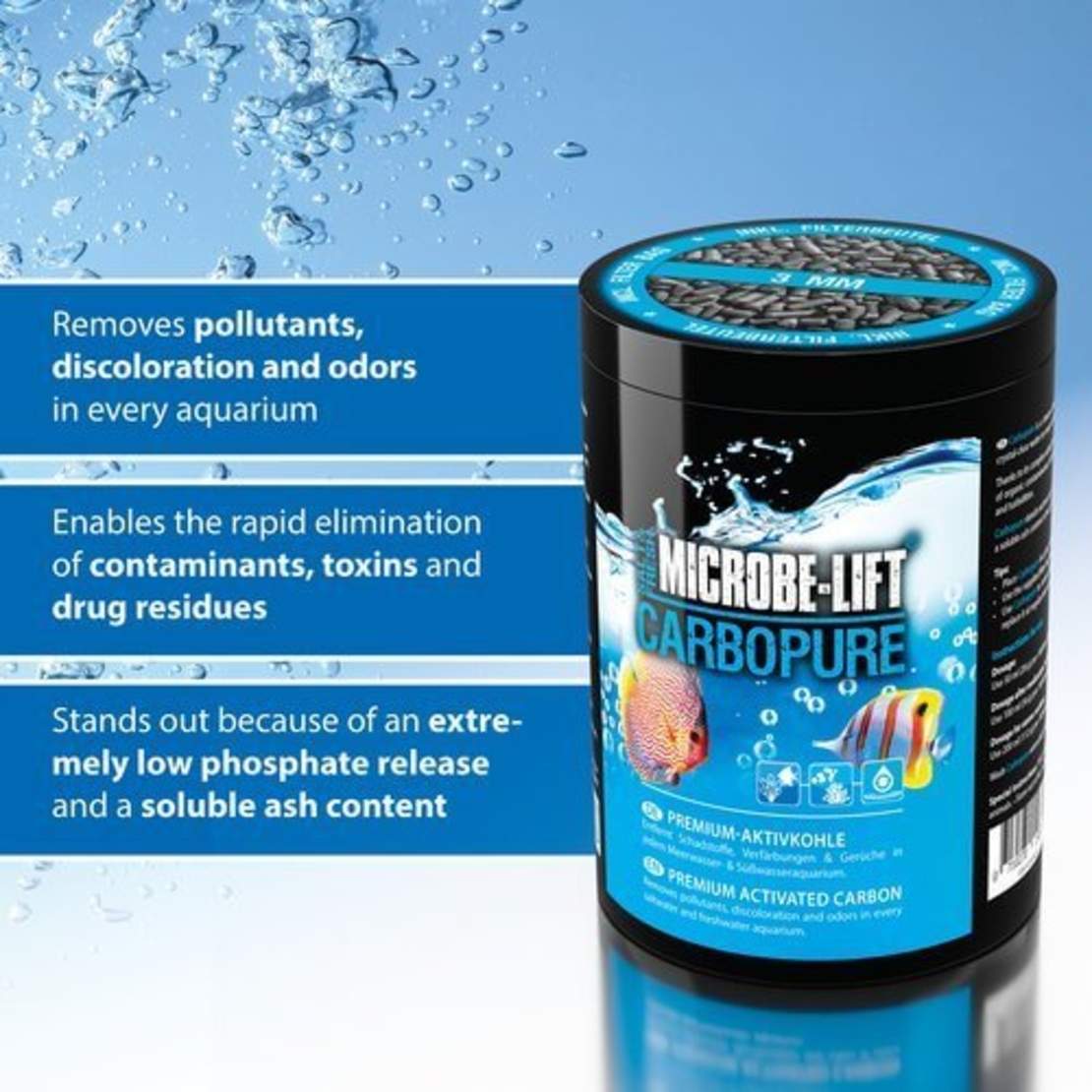 מיקרובליפט פחם קרבופיור לריף ומרינה  486 גרם  - MICROBE LIFT CARBOPURE 486 G