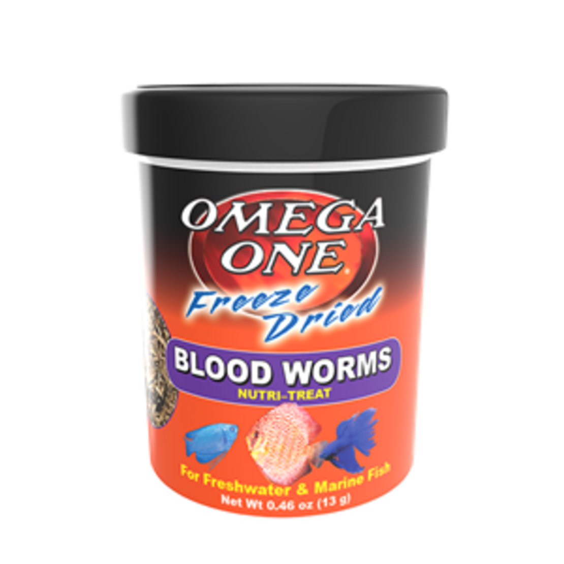 תולעי דם מיובשות בהקפאה אומגה וואן 13 גרם - Omega One Freeze Dried Bloodworms