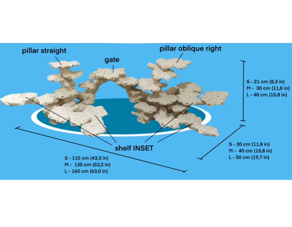 מסלעה קרמית אקווה קרמיק פילר אובליק - Aqua Ceramic Aquascape Pillar Oblique