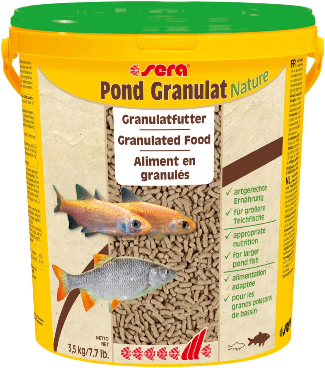 סרה פונד גרנולט נייצ'ר 21 ליטר  - Sera Pond Granulat Nature 24 L