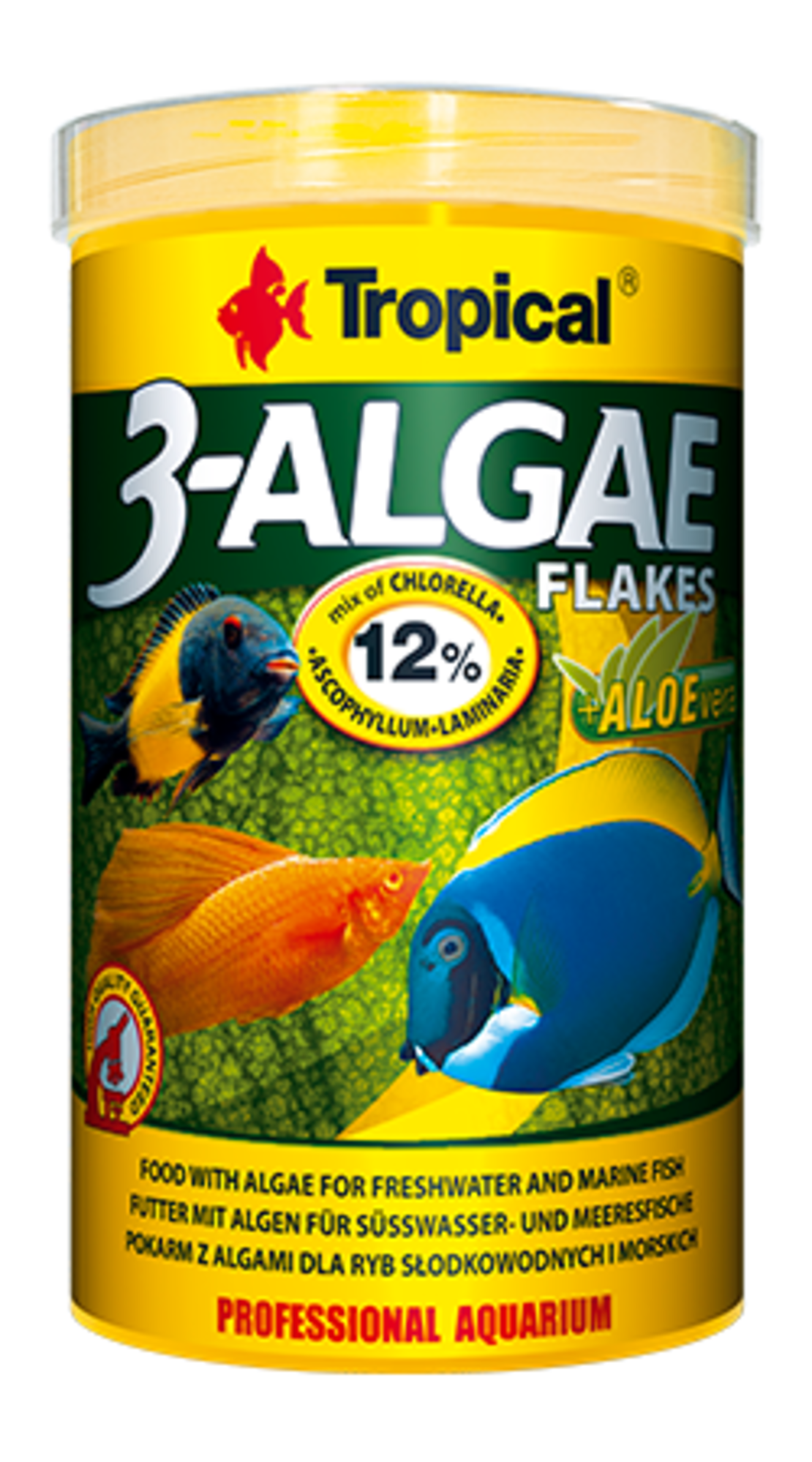 טרופיקל מזון דפים 3 אצות 1000 מ”ל - Tropical 3 Algae Flakes