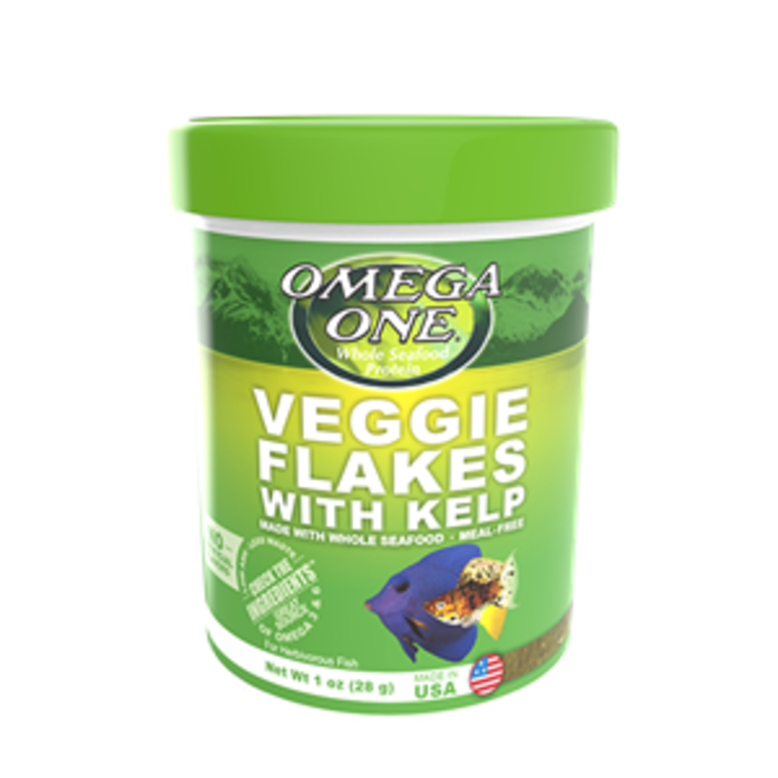 ווגי פלייקס קלפ דפים אומגה וואן 62 גרם - Omega One Veggie Flakes with Kelp 62G