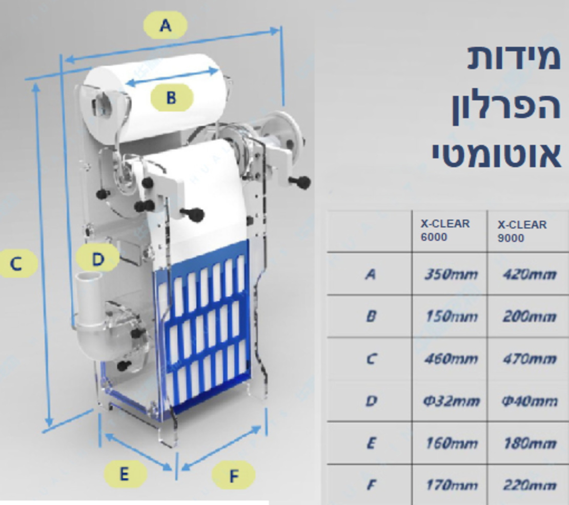 רולרמט פרלון אוטומטי X-CLEAR 6000 באבל מגוס - Bubble Magus X-CLEAR 6000