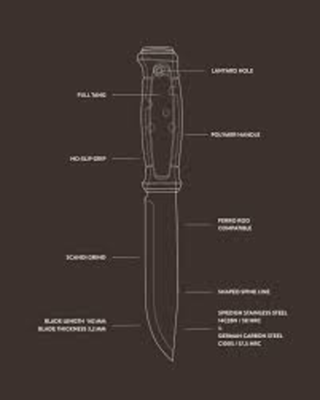סכין גארברג גראנד מושחרת - MORAKNIV GARBERG GRAND BB