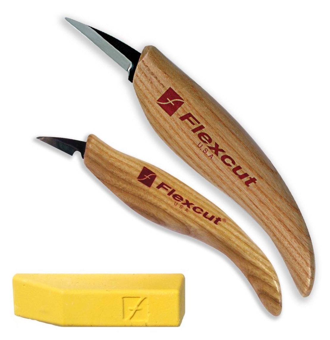 סט 2 סכינים לגלף פלקסקאט-TOOLEDEN FLEXCUT Whittler's Kit