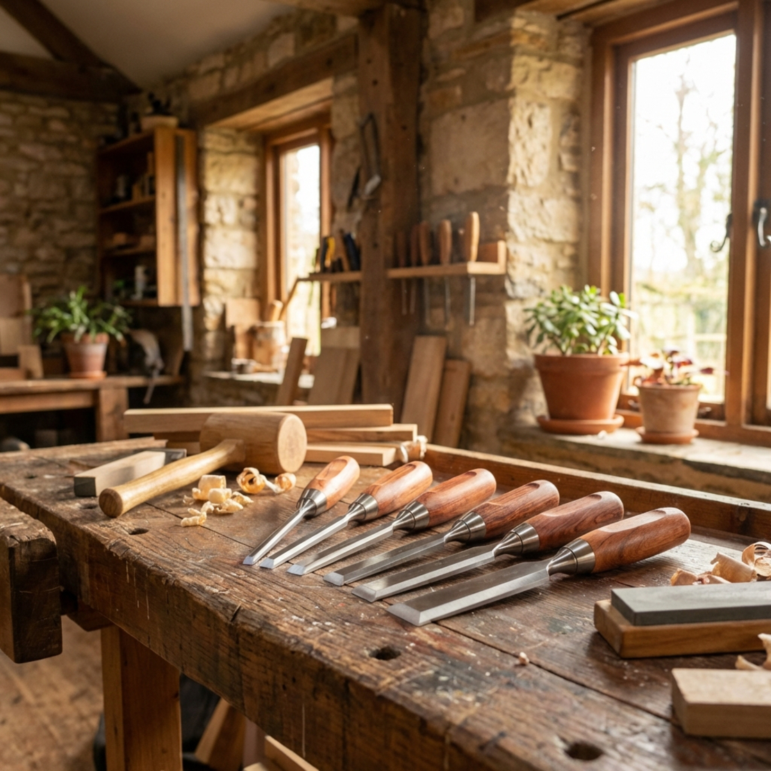 סט 6 מפסלות ארוכות באריזת עץ לובאן - LUBAN