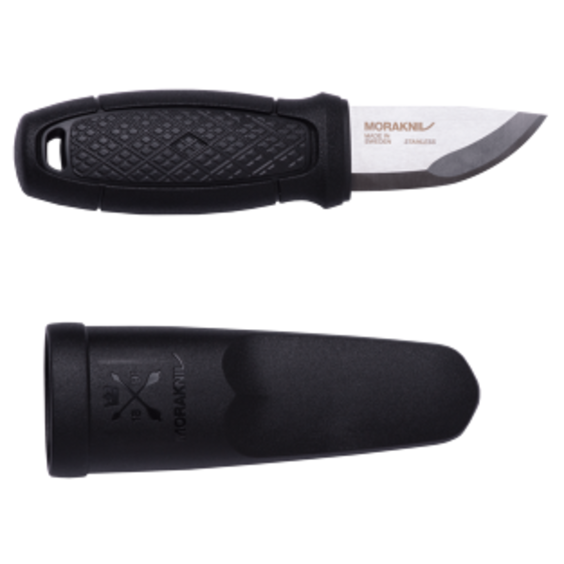 סכין אלדריס עם אבן צור וידית שחורה MORAKNIV ELDRIS