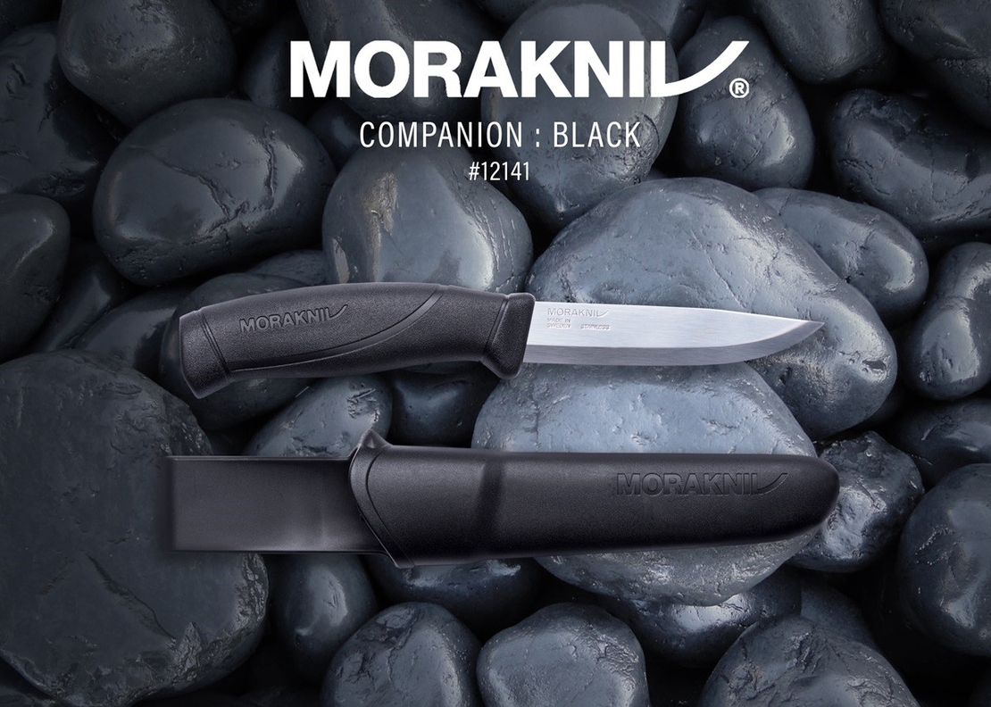 סכין מורה קומפניון אלחלד, שחור TOOLEDEN Morakniv Companion