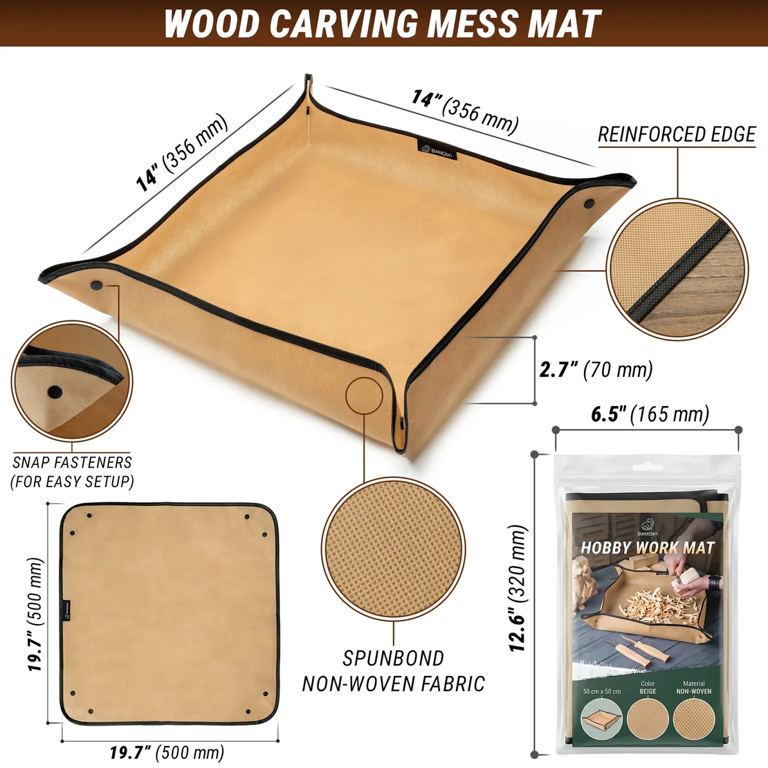משטח עבודה לגילוף ויצירה  - BEAVERCRAFT HOBBY WORK MATT