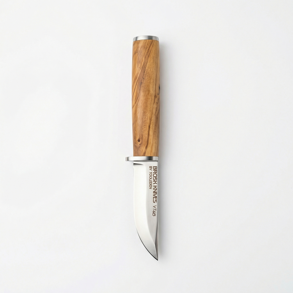 סכין בושקראפט אלחלד ידית עץ - BROSH KNIVES VT413