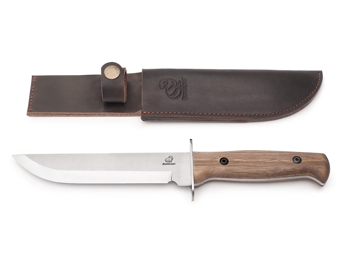 סכין בושקראפט עם נדן עור BEAVERCRAFT TLK1