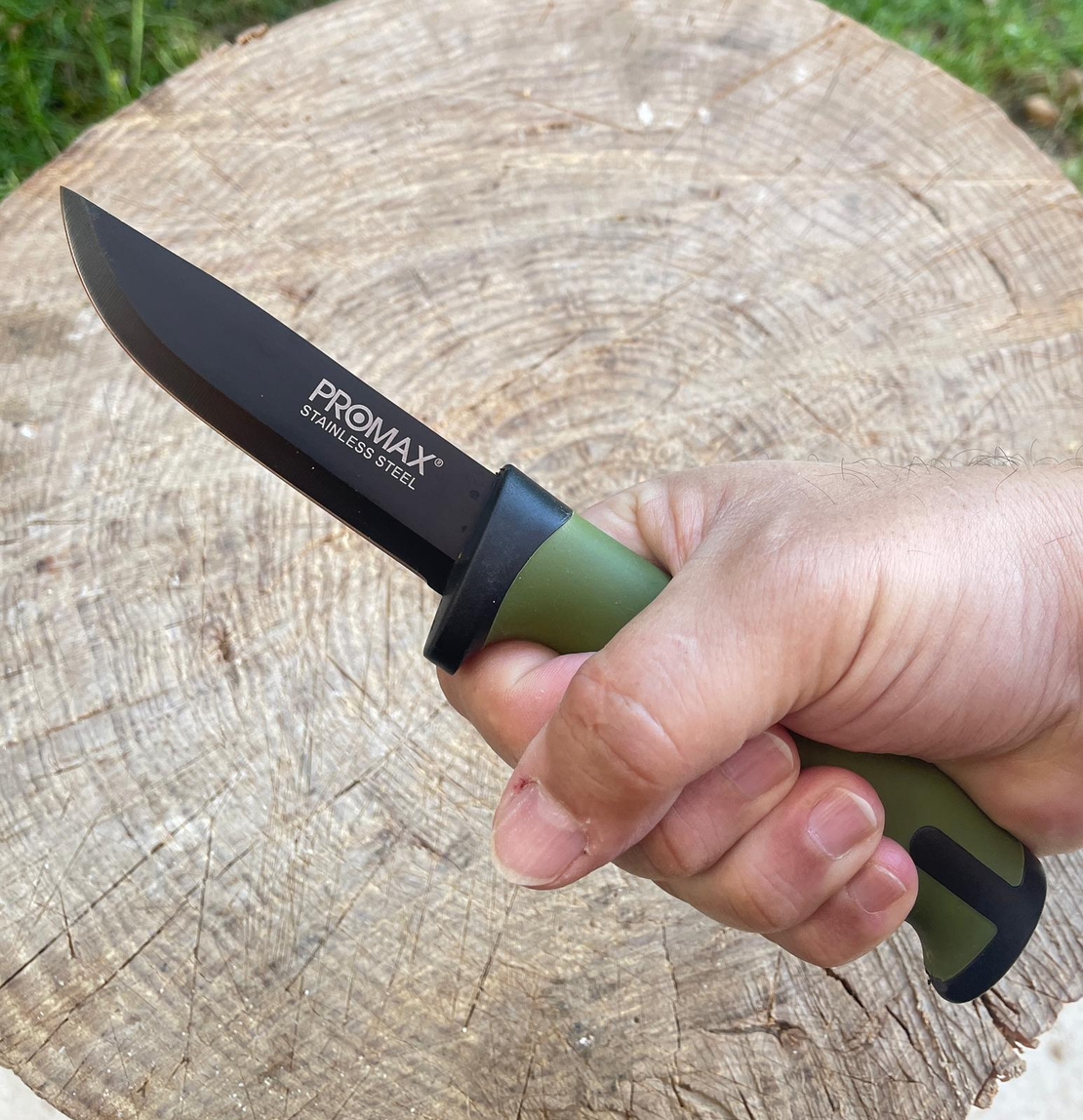 סכין עבודה אלחלד מושחרת - PROMAX BY BROSH KNIVES VT212