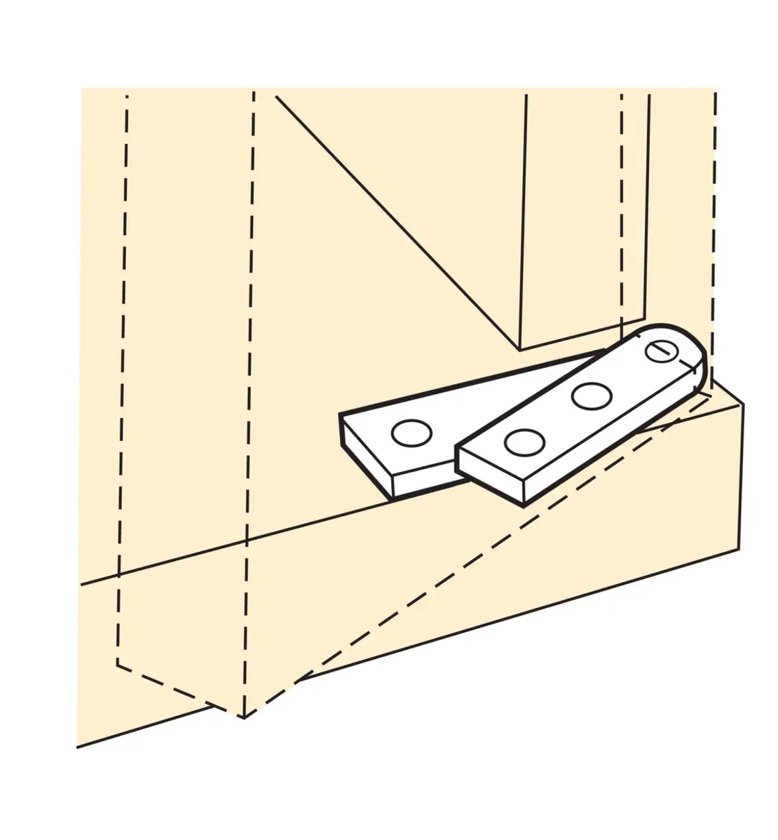 זוג ציר סכין פליז LEE VALLEY KNIFE HINGE