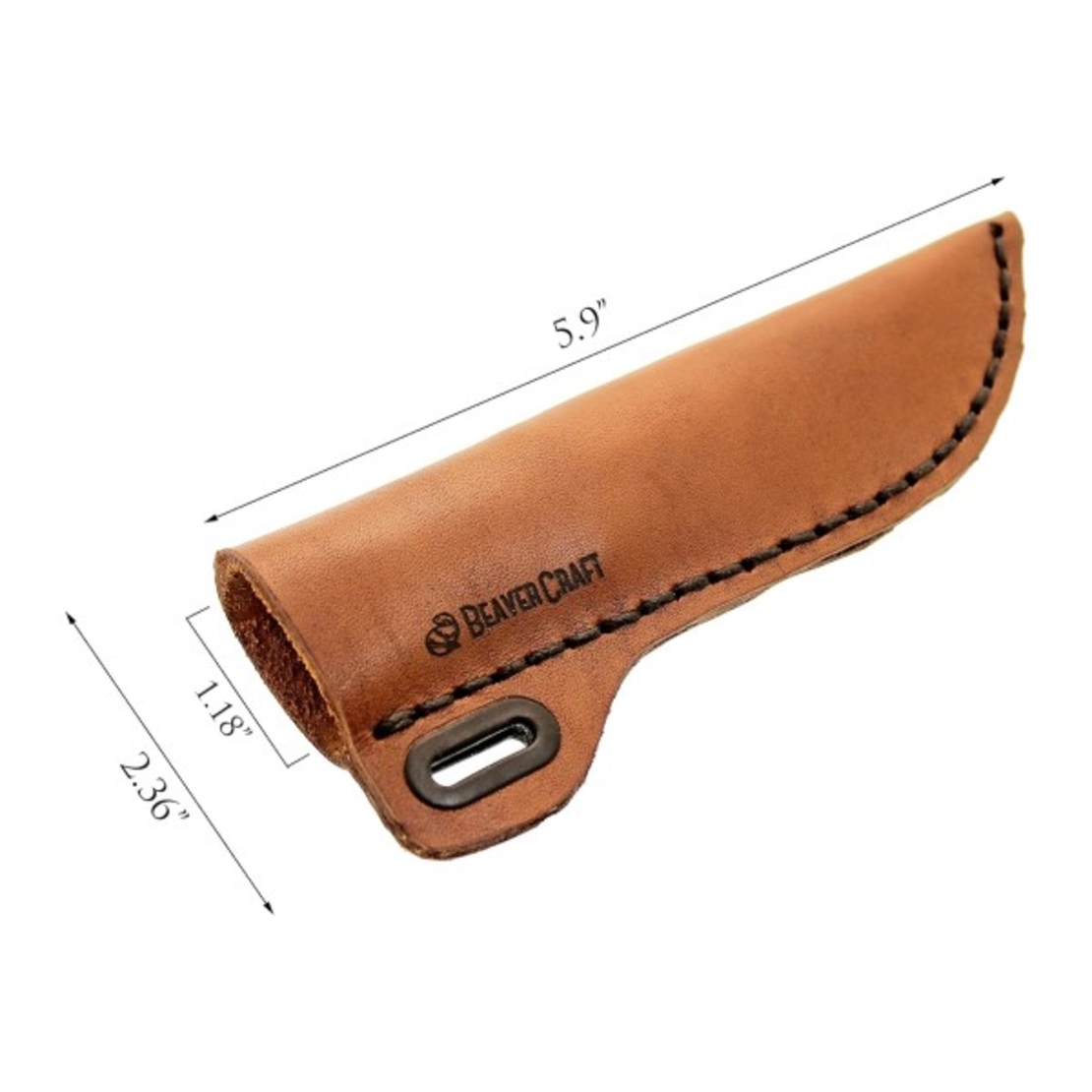 נדן עור לסכין ישרה סוג BEAVERCRAFT SH1