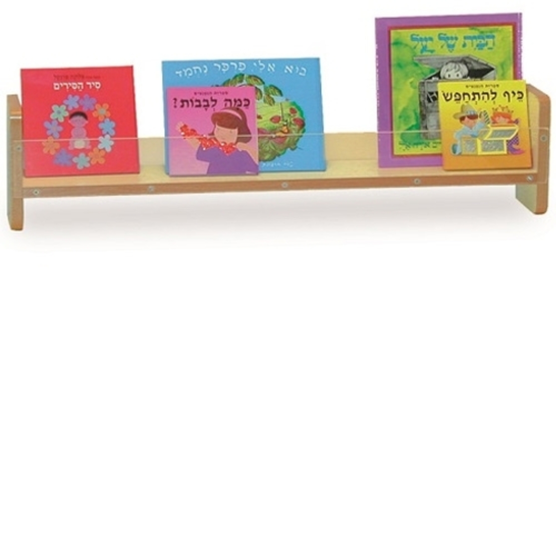 מדף לתצוגת ספרים שקוף