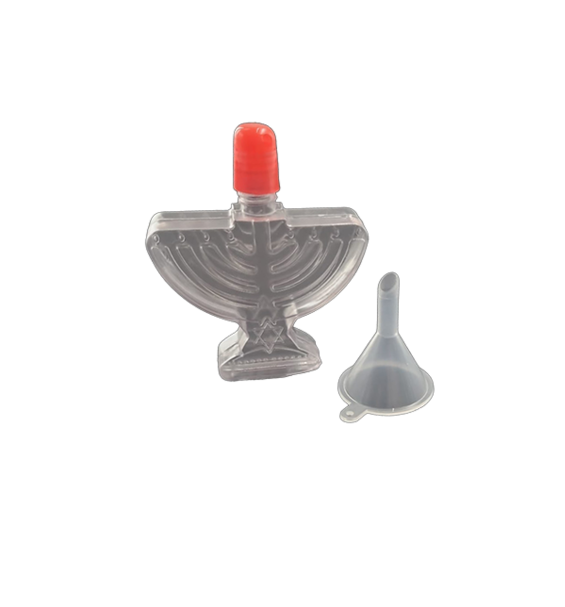 חנוכיה למילוי חול צבעוני + 10 משפך 1/12