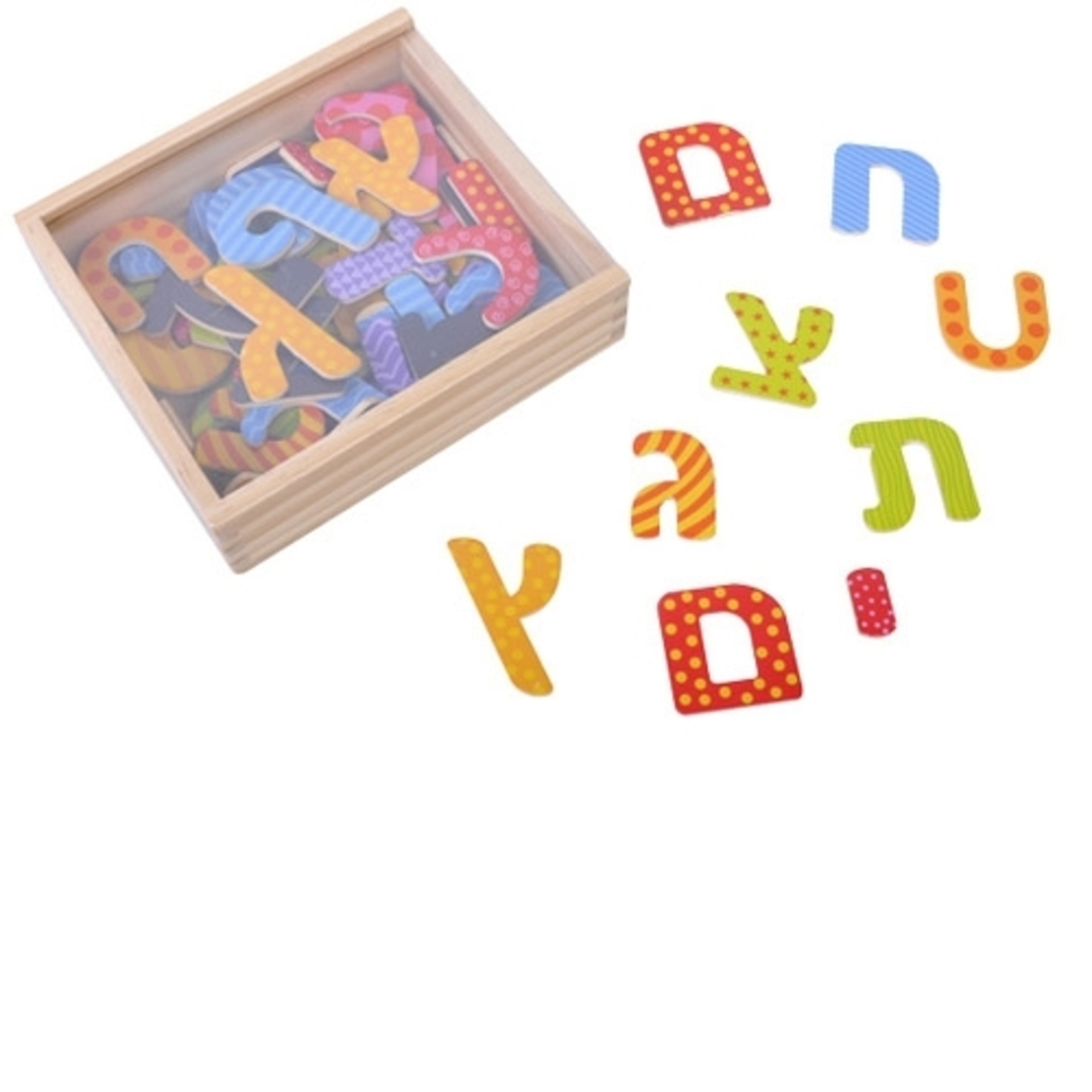 קופסת אותיות מגנטיות צבעוניות 54 יח' PIT