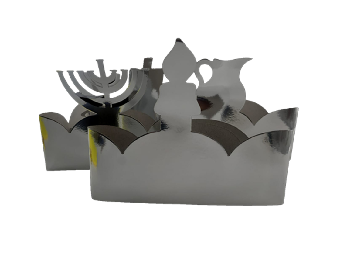 כתר חנוכיה כסף/זהב 1/12