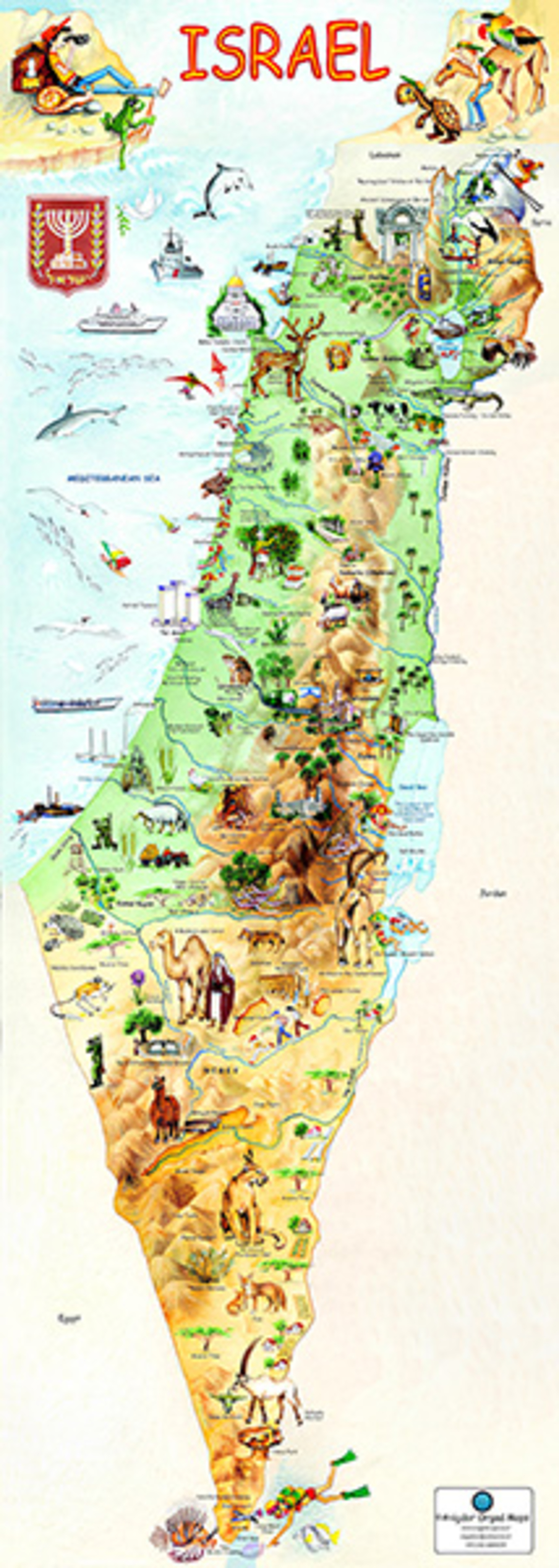 מפת ישראל לילדים 30*90