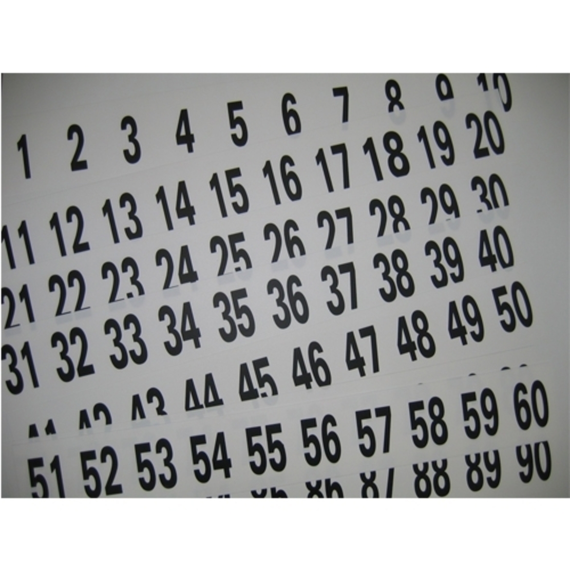 רצועות מספריים 1-100