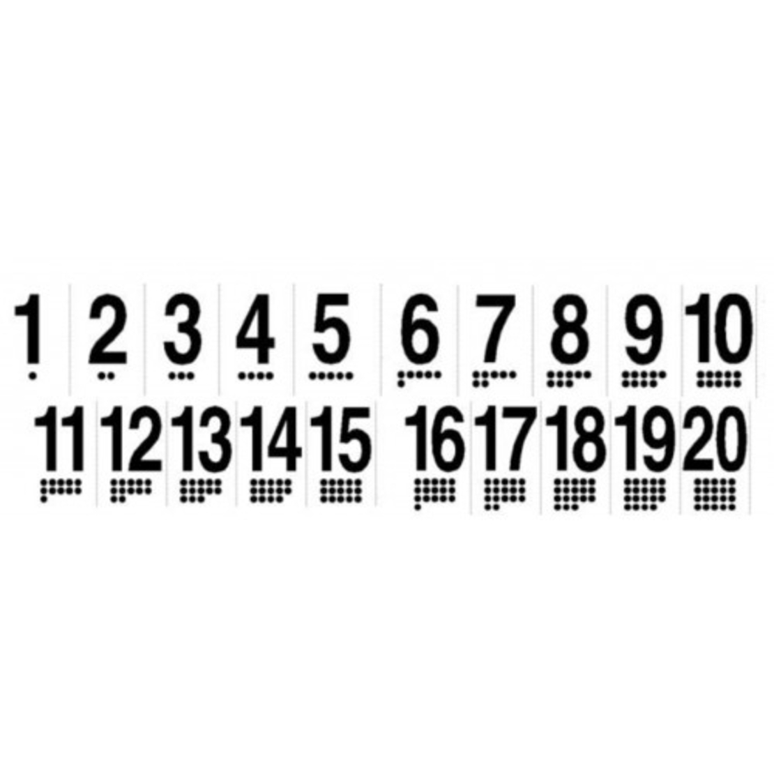 סרגל מספרים 1-20 ממפל GL