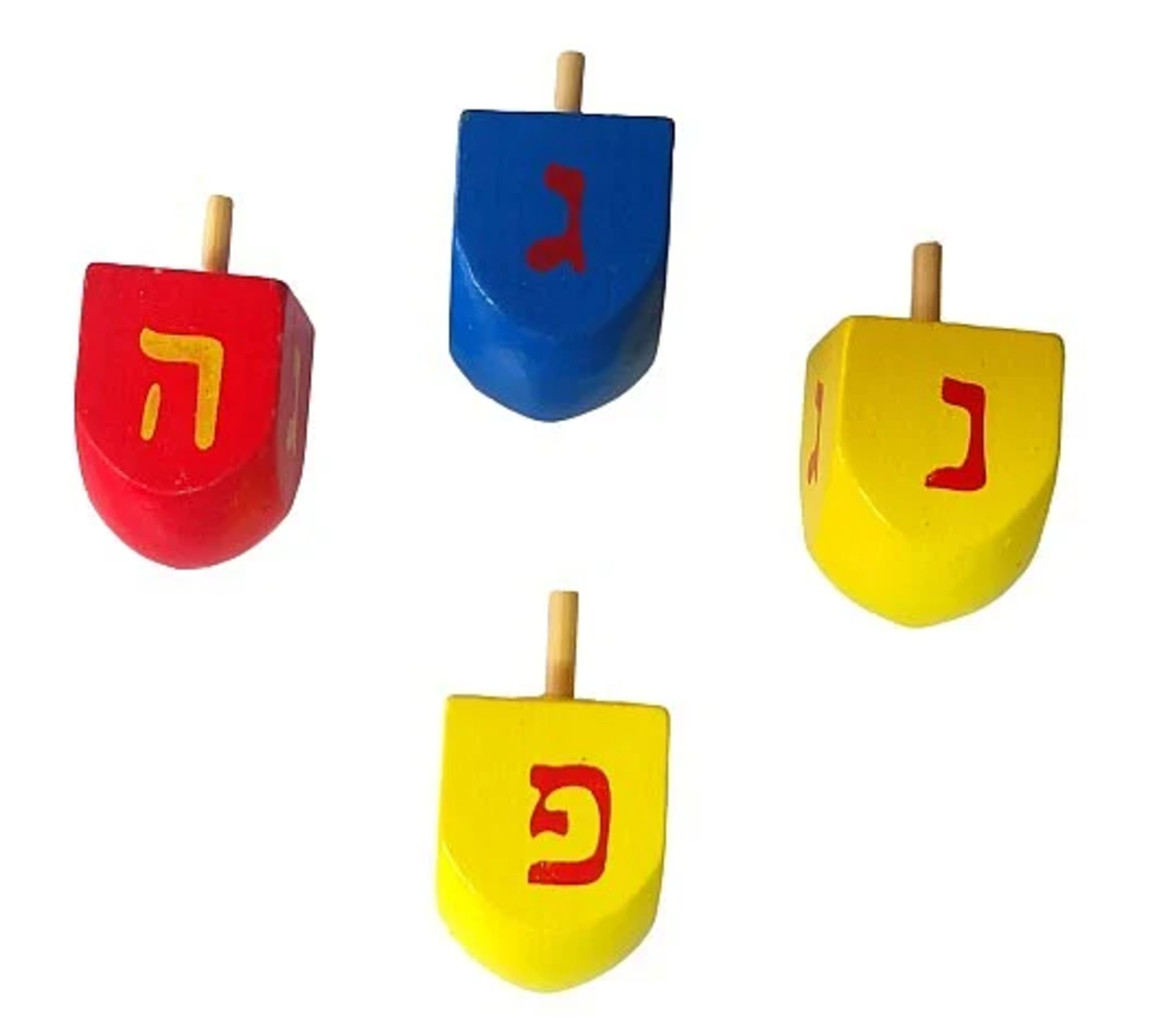 סביבון עץ צבעוני 24 מ