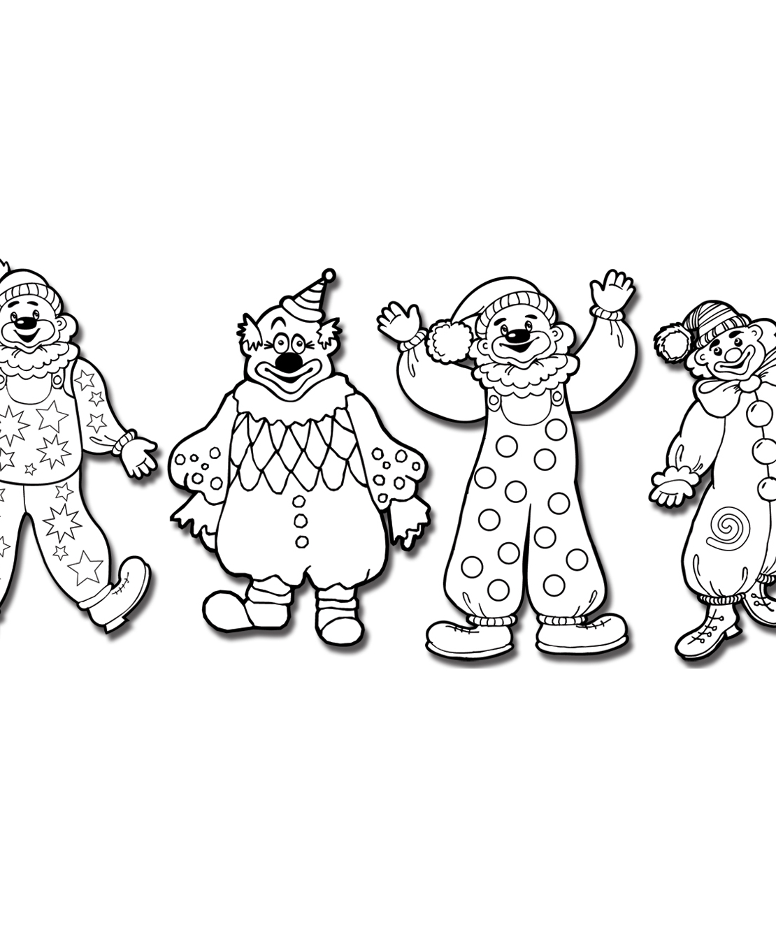 ליצנים לצביעה וקישוט 1/36