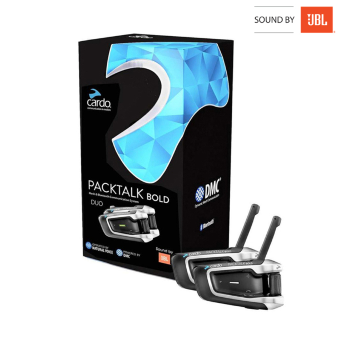דיבורית בלוטוס לקסדה זוגית Cardo PACKTALK Bold DUO JBL