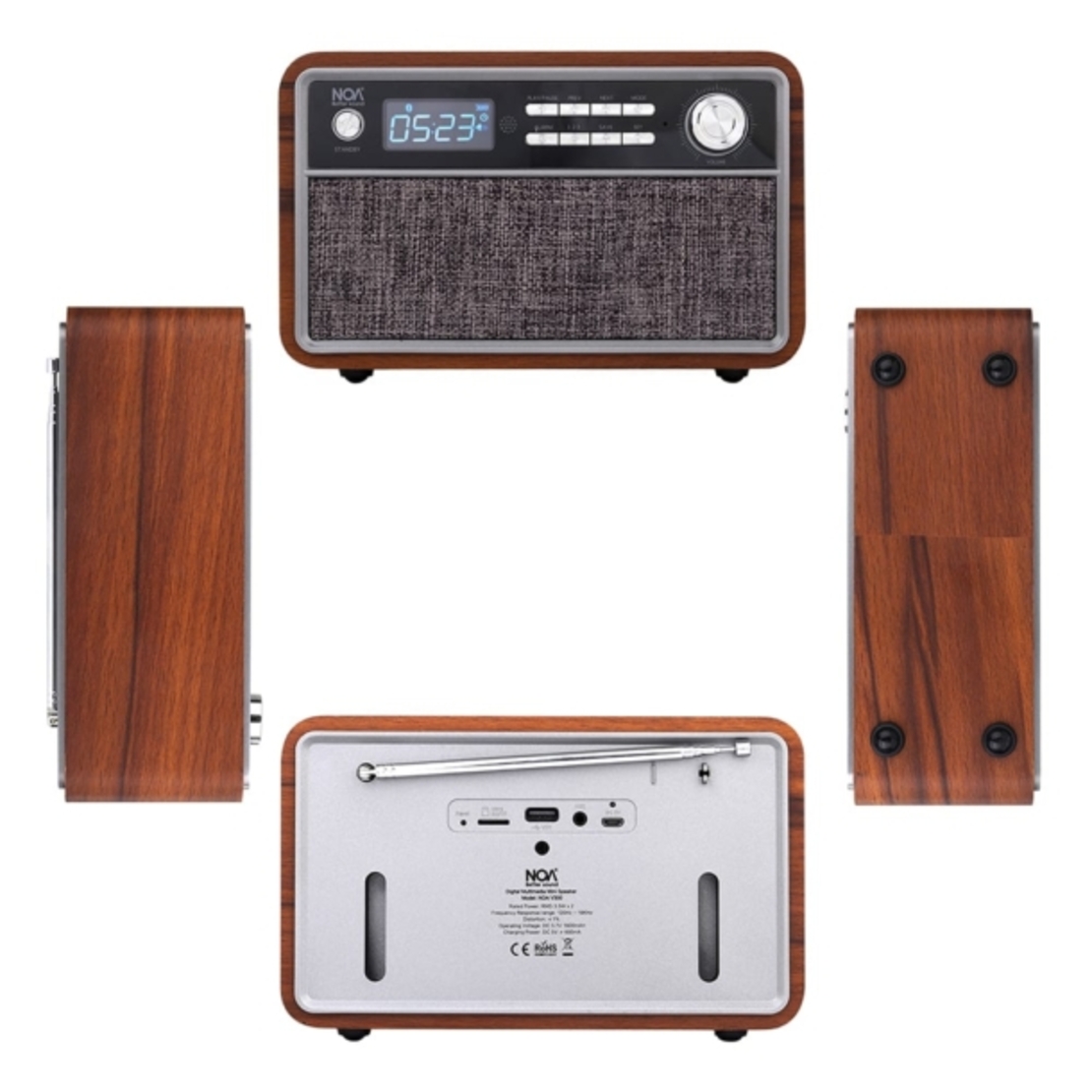 רדיו בלוטוס נטען בעיצוב רטרו קלאסי - NOA sound box V300