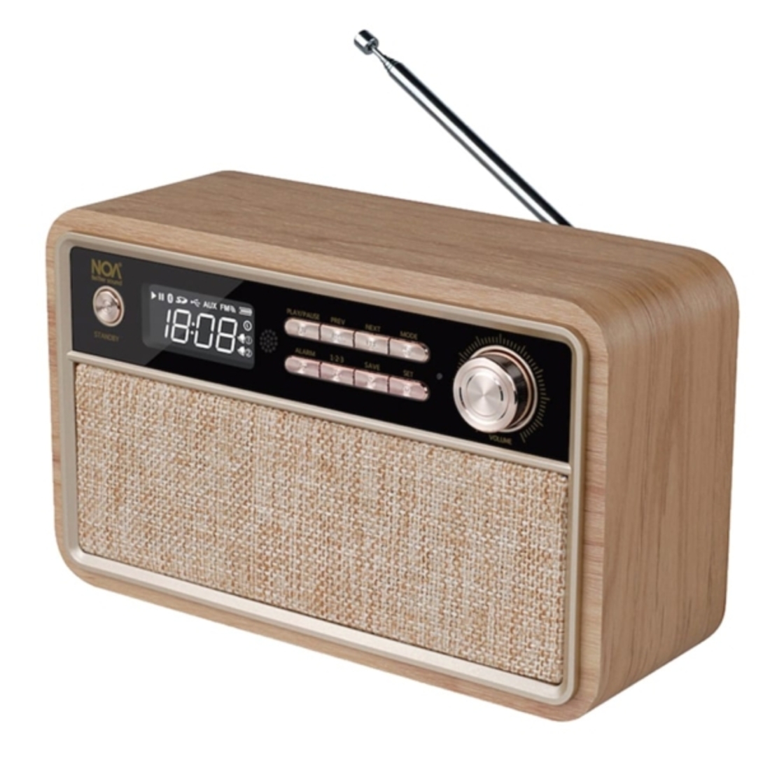 רדיו בלוטוס נטען בעיצוב רטרו קלאסי - NOA sound box V300