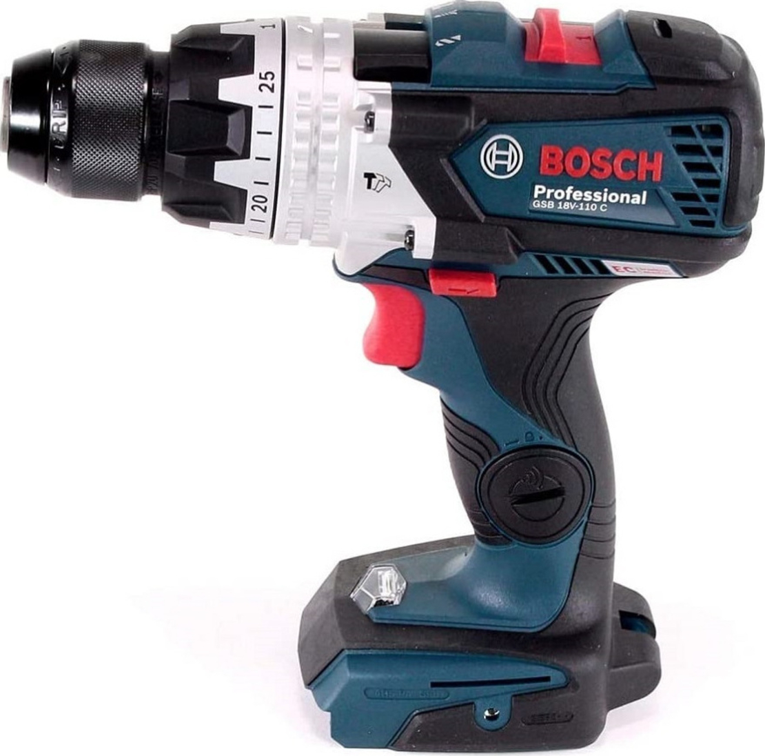 מברגה/ מקדחה רוטטת נטענת בוש BOSCH דגם GSB 18V-110C - (גוף בלבד)