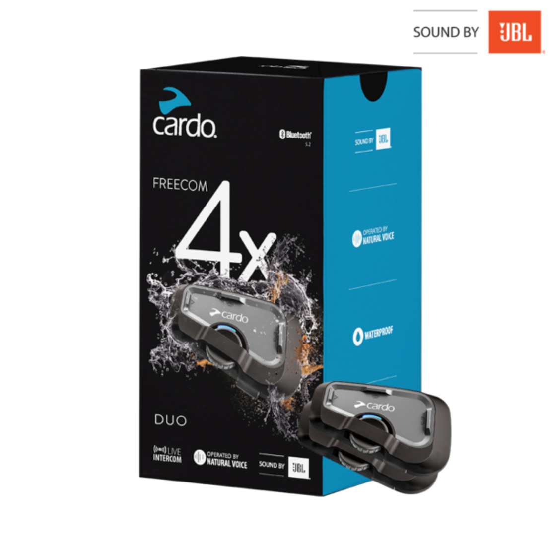 אוזניה / דיבורית בלוטוס לקסדה זוגית Cardo FREECOM 4X DUO