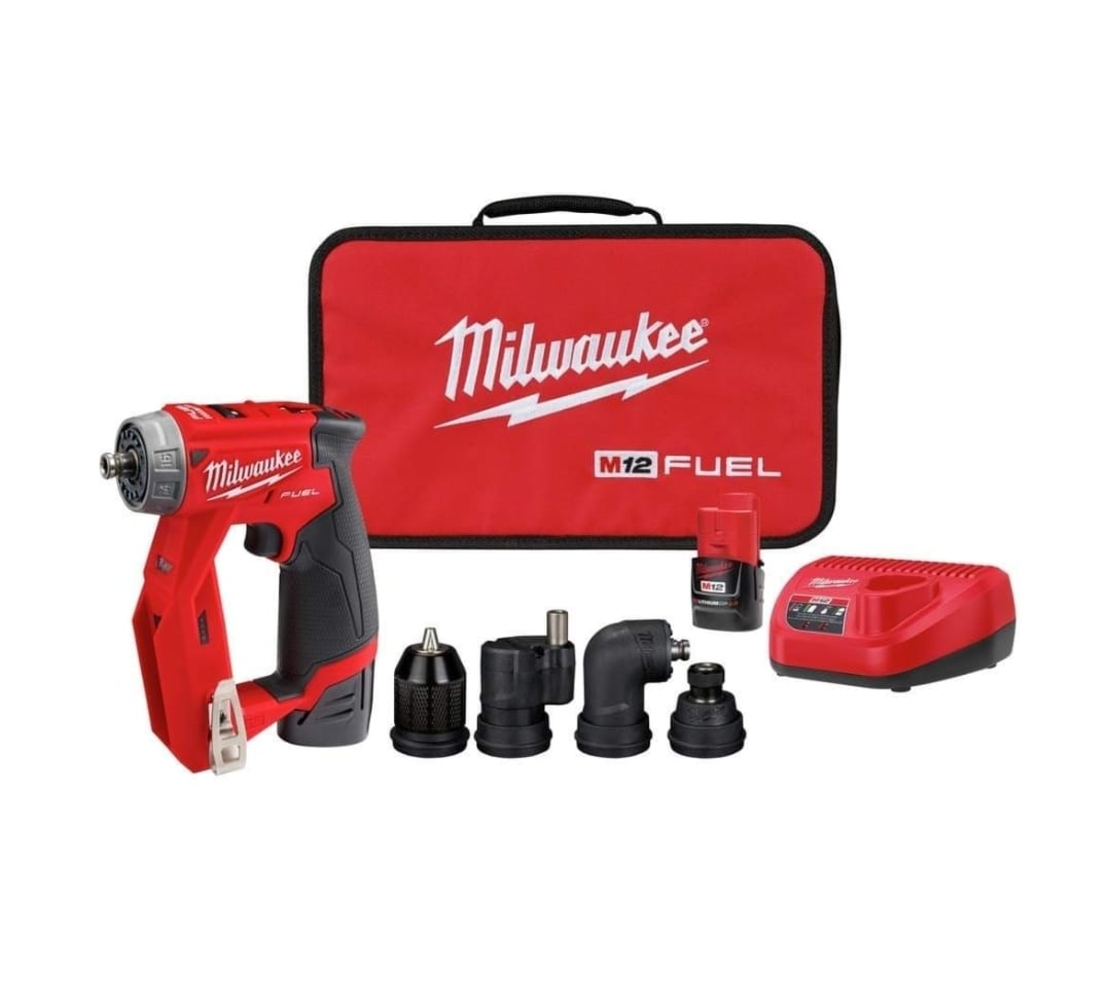 מברגת מתקינים מילווקי 12V עם 4 ראשים מתחלפים Milwaukee M12 FDDX / 2505-20 (גוף בלבד)