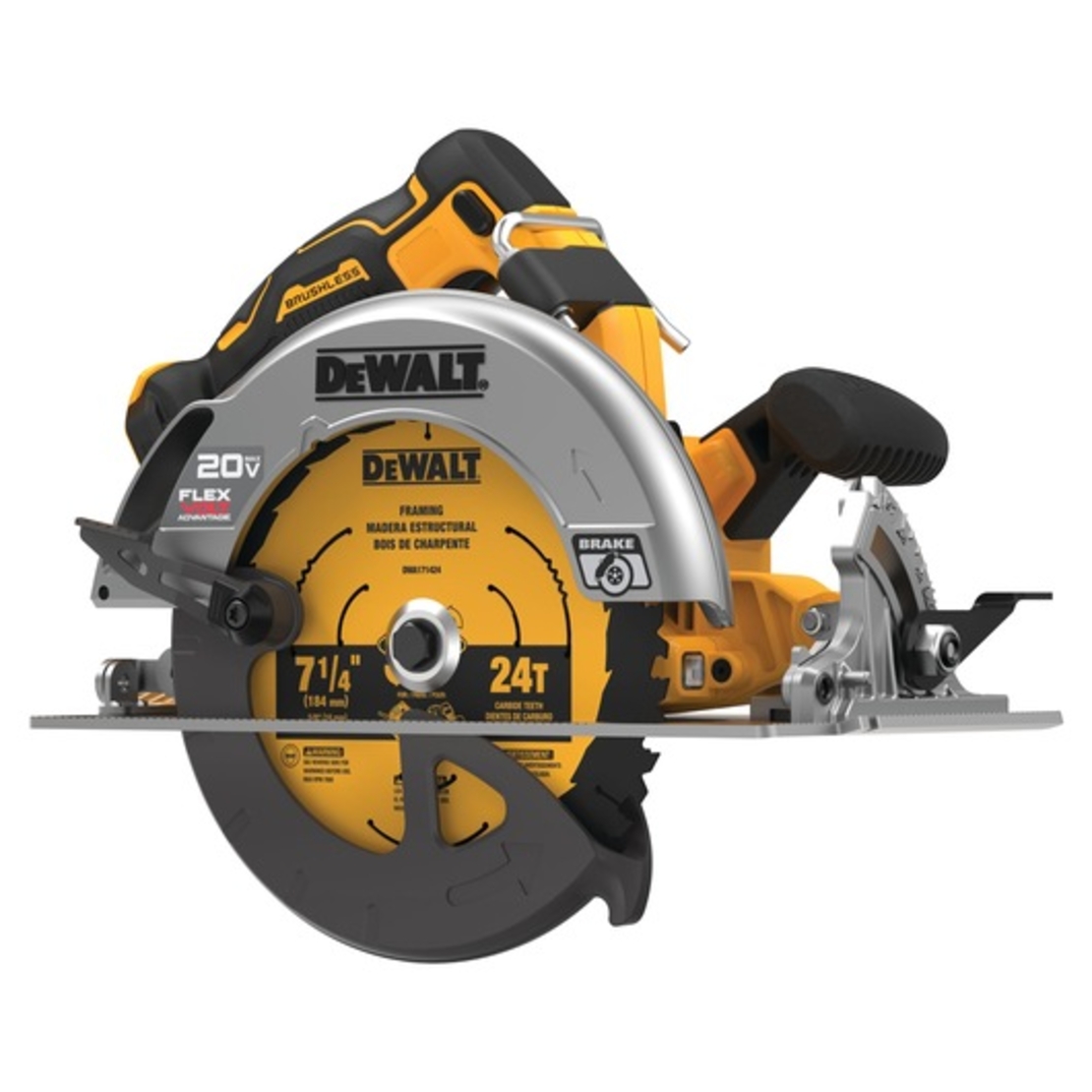 מסור עגול נטען בראשלס ¼7 דיוולט 18/20/54V דגם DeWalt FLEXVOLT Advantage DCS573 (גוף בלבד)