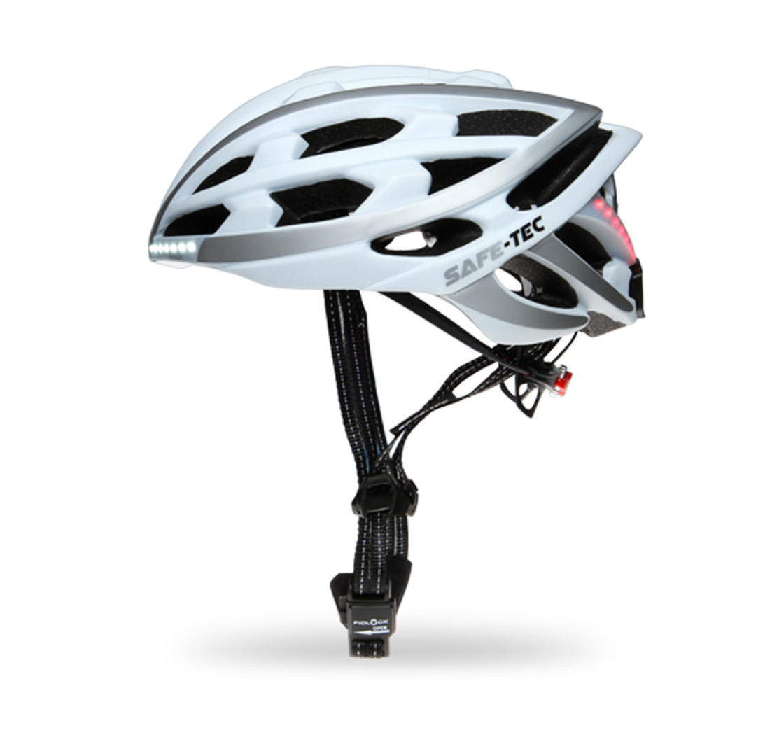 קסדה חכמה לאופניים עם פנסי LED דגם - Safe -Tec TYR 2