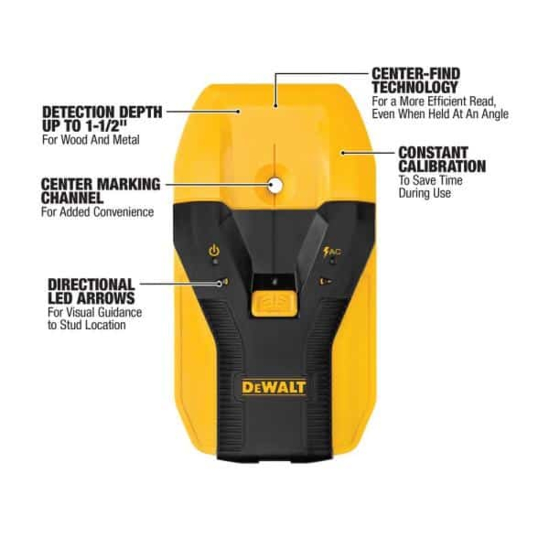 גלאי מתכת דיוולט עץ וחשמל DeWalt DW0150