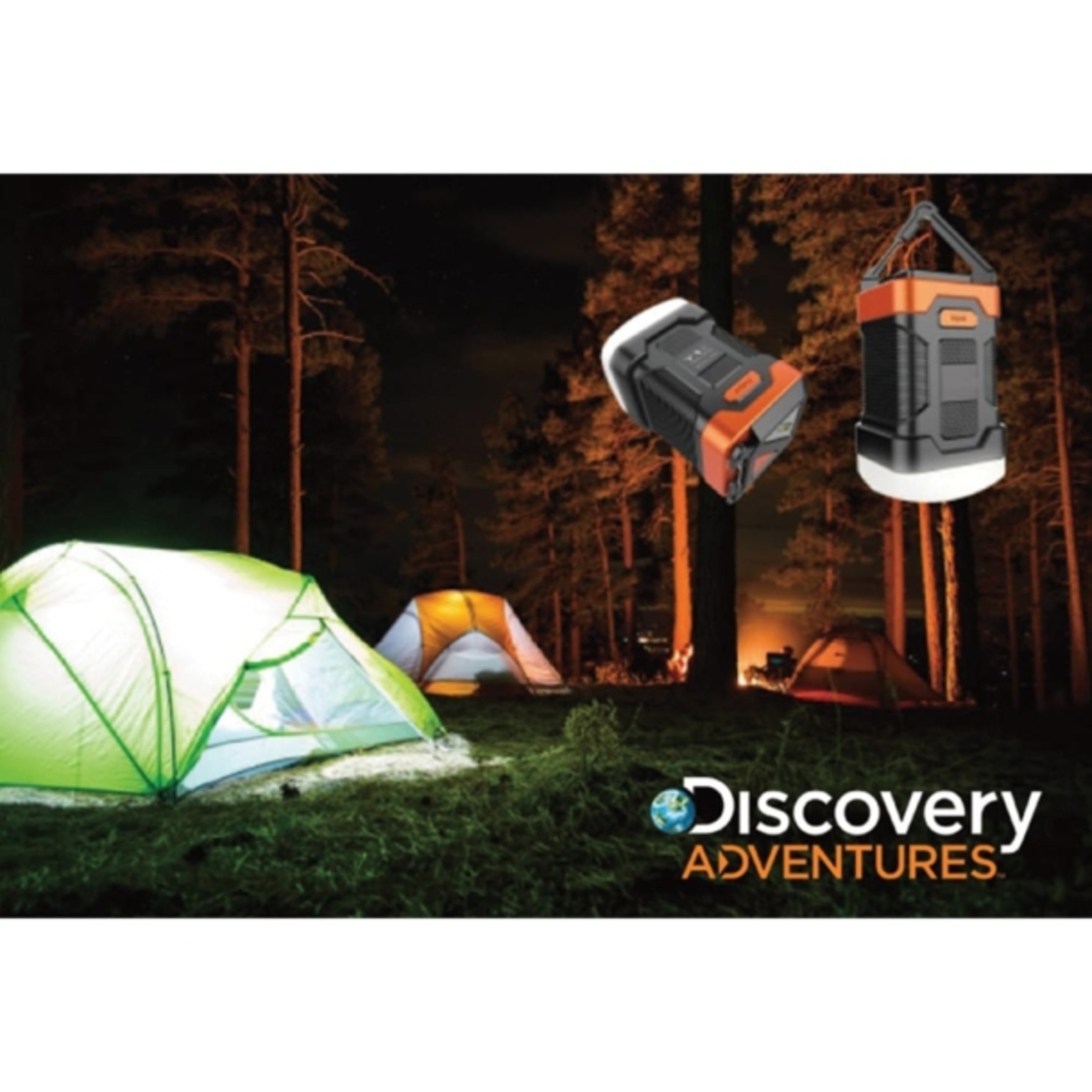 פנס קמפינג עוצמתי וסוללה ניידת Discovery DS Power Camp
