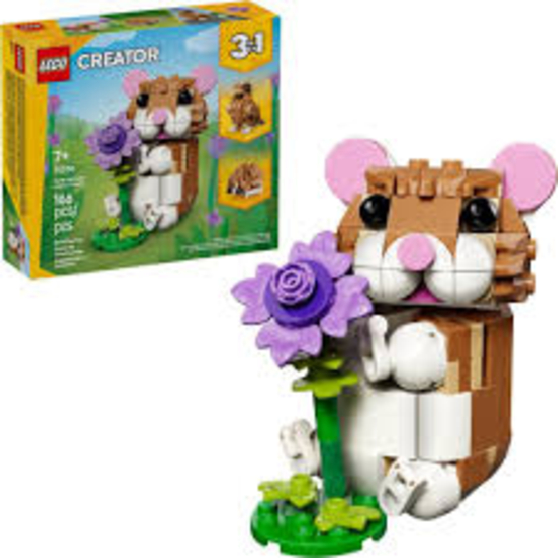 לגו Creator 3in1 Lego – אוגר חמוד עם פרח (31376)