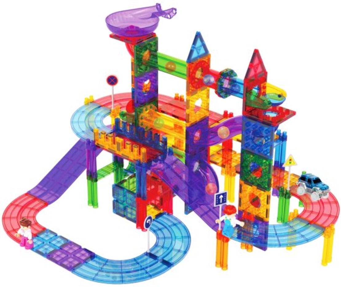 לונה פארק משולב מסלול מגה סט 318 חלקים Playmager