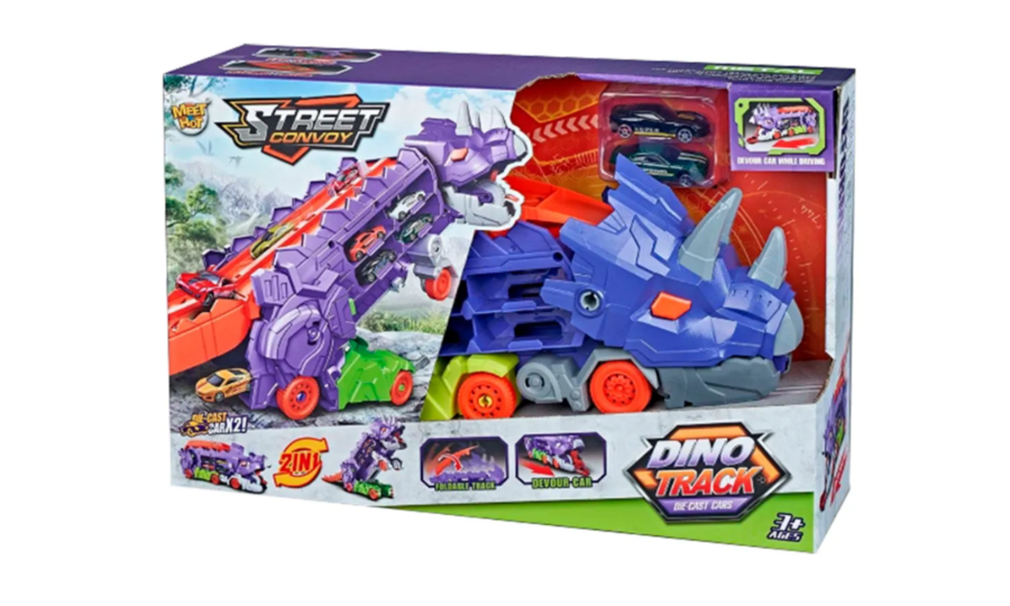 משאית צעצוע הובלת דינוזאור    Transformation Dinosaur Car Track