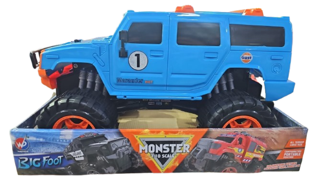 רכב שטח עם גלגלים ענקיים -  Monster Truck Hummer