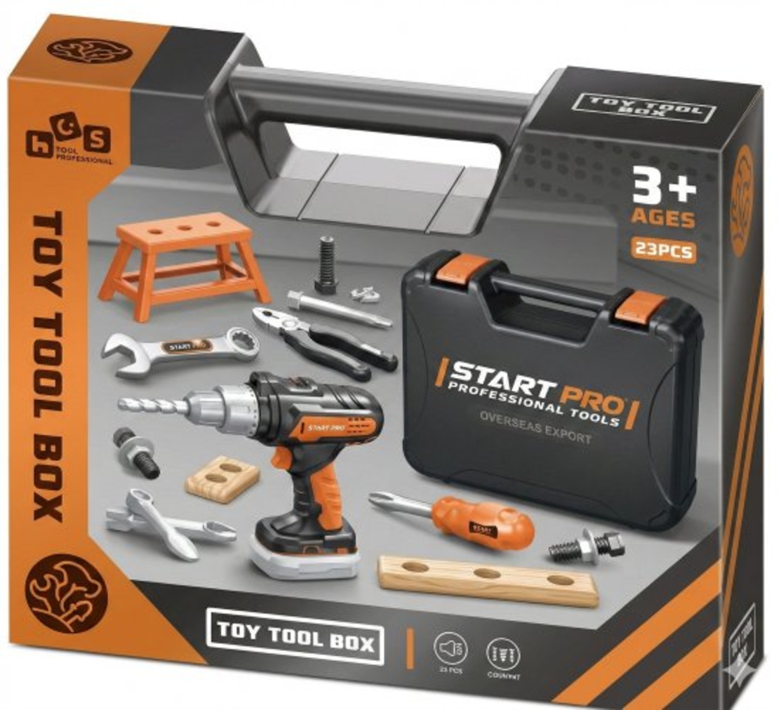 צעצוע מזוודת כלי עבודה + מברגה לילדים מבית Enigma