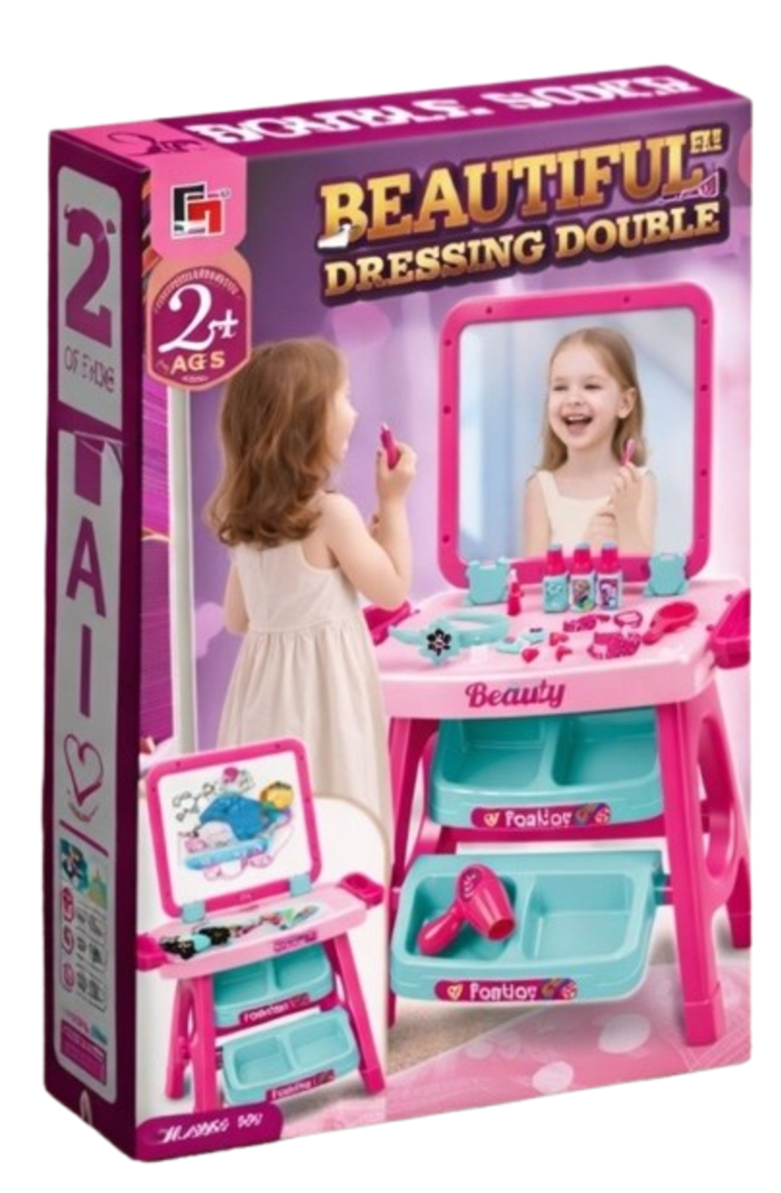 שידת יופי + איחסון 2ב1