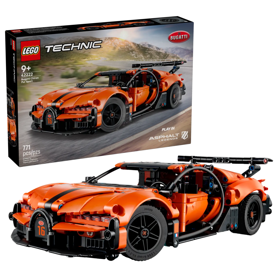 لغو تكنيك – السيارة المصنعة من قبل Bugatti Chiron Pur (42222) LEGO