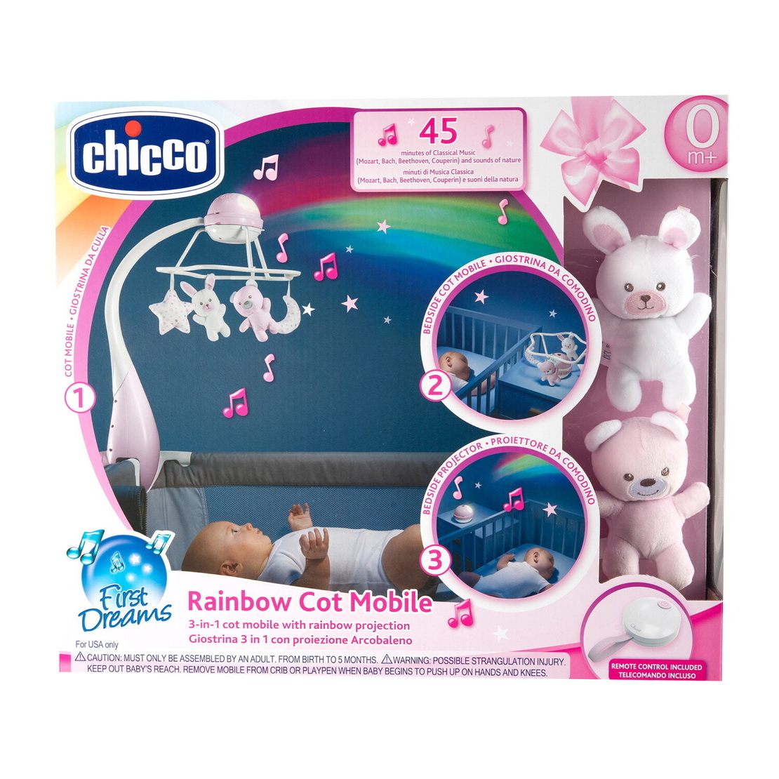 موبايل  Chicco | Mobile Rainbow 3in1 | Pink