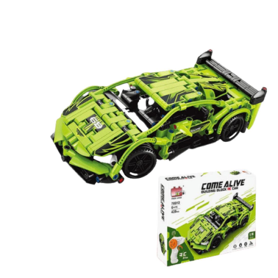 مجموعة سيارة GT الرياضية - صندوق حاويات 428 قطعة -