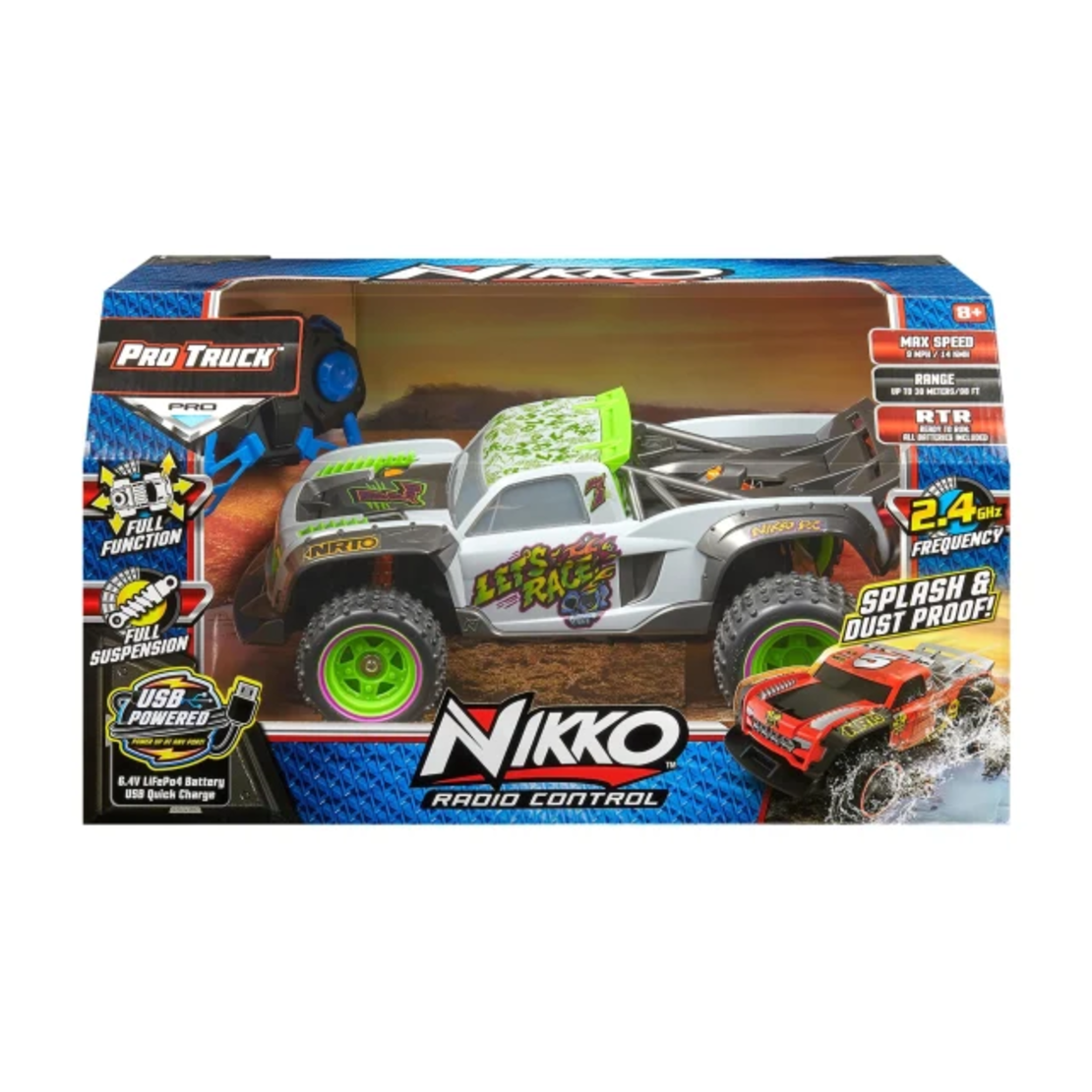 NIKKO רכב שטח 4X4 על שלט, דגם PRO TRUCKS- ירוק