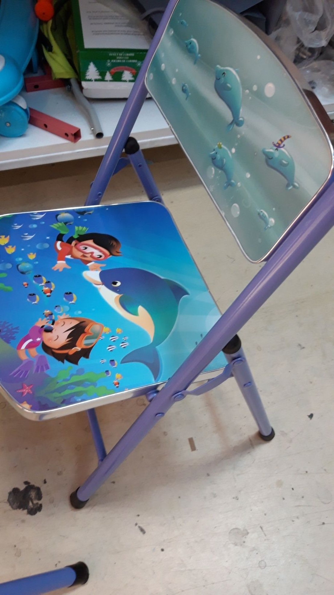 שולחן וכיסא אחד - מתקפלים -דולפין -